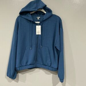 a new day Blue Hoodie Sweatshirt